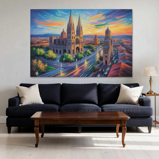 Guadalajara Cathedral - Canvas Wall Art - Sofa - 60x40