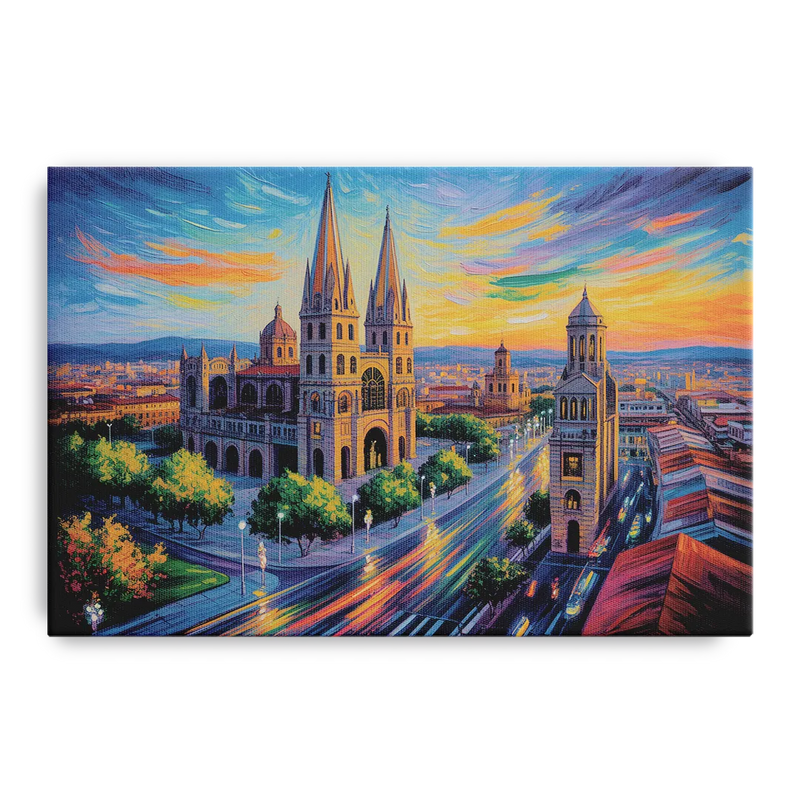 Guadalajara Cathedral Front - Canvas Wall Art