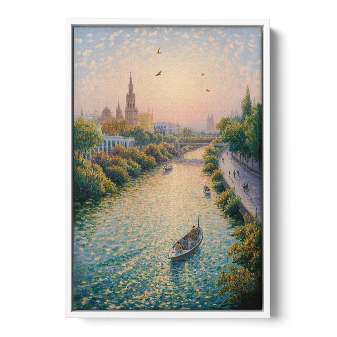 Guadalquivir Glimpse Front - White Canvas Wall Art