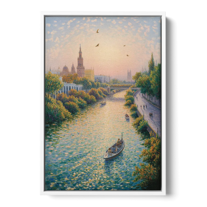 Guadalquivir Glimpse Front - White Canvas Wall Art