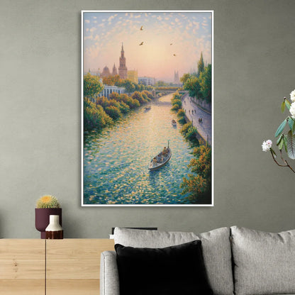 Guadalquivir Glimpse Living Room - White Canvas Wall Art