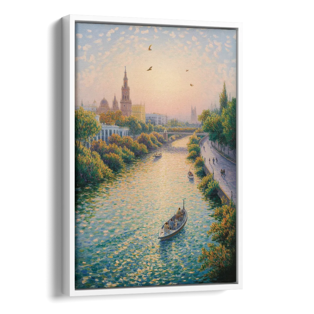 Guadalquivir Glimpse Side - White Canvas Wall Art