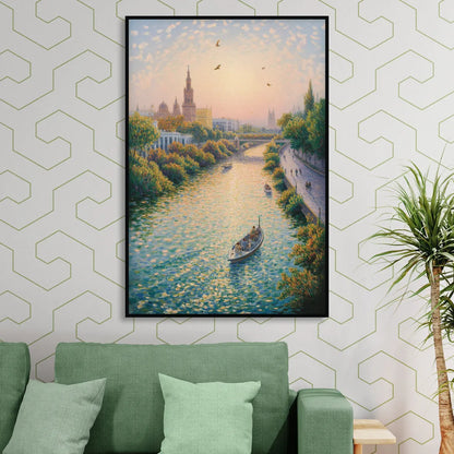 Guadalquivir Glimpse Living Room - Black Canvas Wall Art
