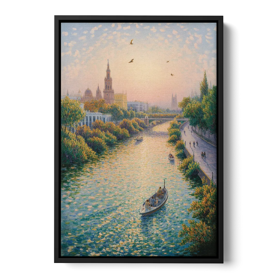 Guadalquivir Glimpse Front - Black Canvas Wall Art