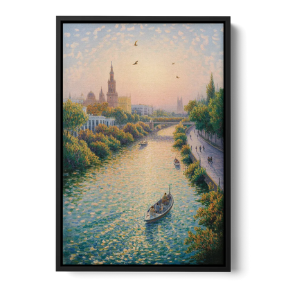 Guadalquivir Glimpse Front - Black Canvas Wall Art