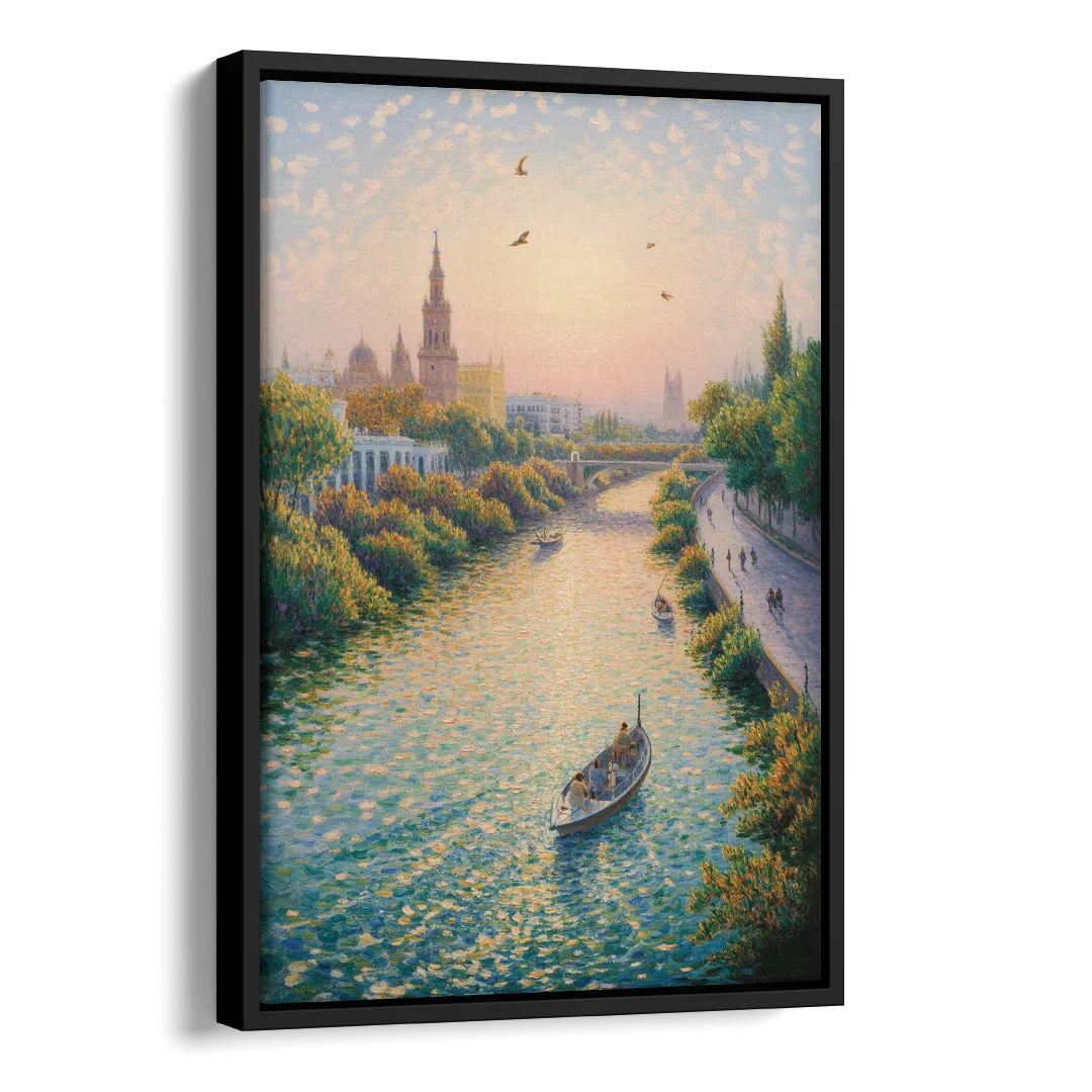 Guadalquivir Glimpse Side - Black Canvas Wall Art
