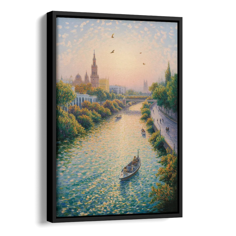 Guadalquivir Glimpse Side - Black Canvas Wall Art