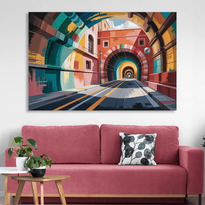 Guanajuato Tunnels Sitting Room - Canvas Wall Art