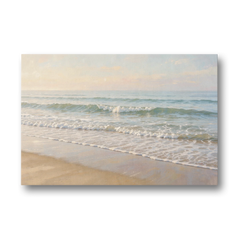 Guest Bedroom Decor of Hazy Morning Surf - Canvas Wall Art - Front