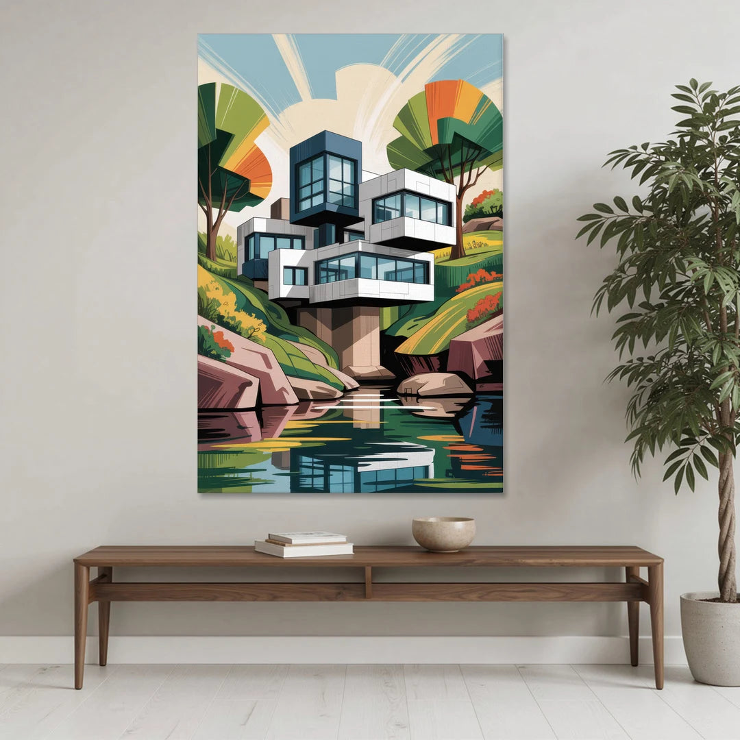 Habitat 67 Architecture - Canvas Wall Art - Coffee Table - 40x60