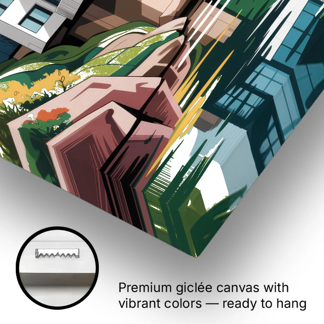 Habitat 67 Architecture - Canvas Wall Art - Gallery Wrap Corner