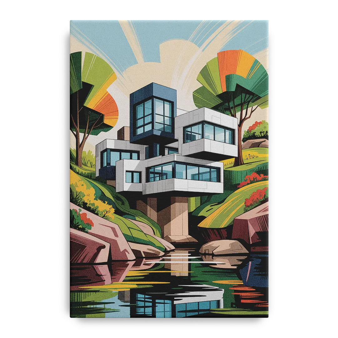 Habitat 67 Architecture Front - Canvas Wall Art