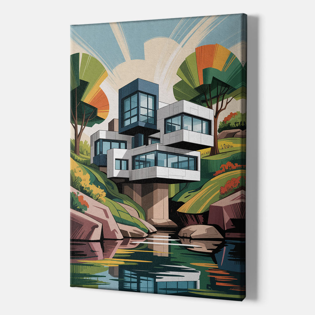 Habitat 67 Architecture - Canvas Print Art Sides