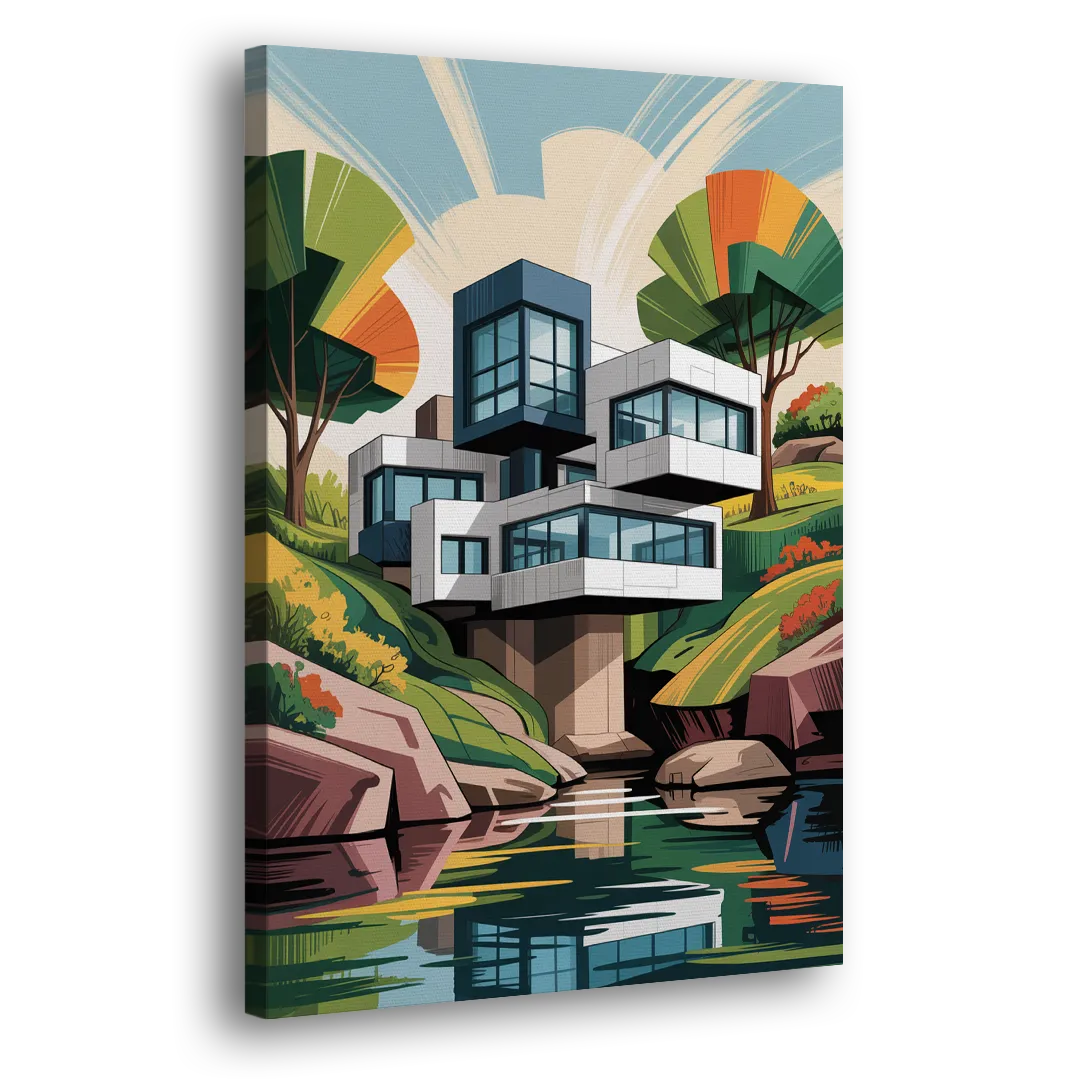 Habitat 67 Architecture Side - Canvas Wall Art