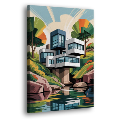 Habitat 67 Architecture Side - Canvas Wall Art