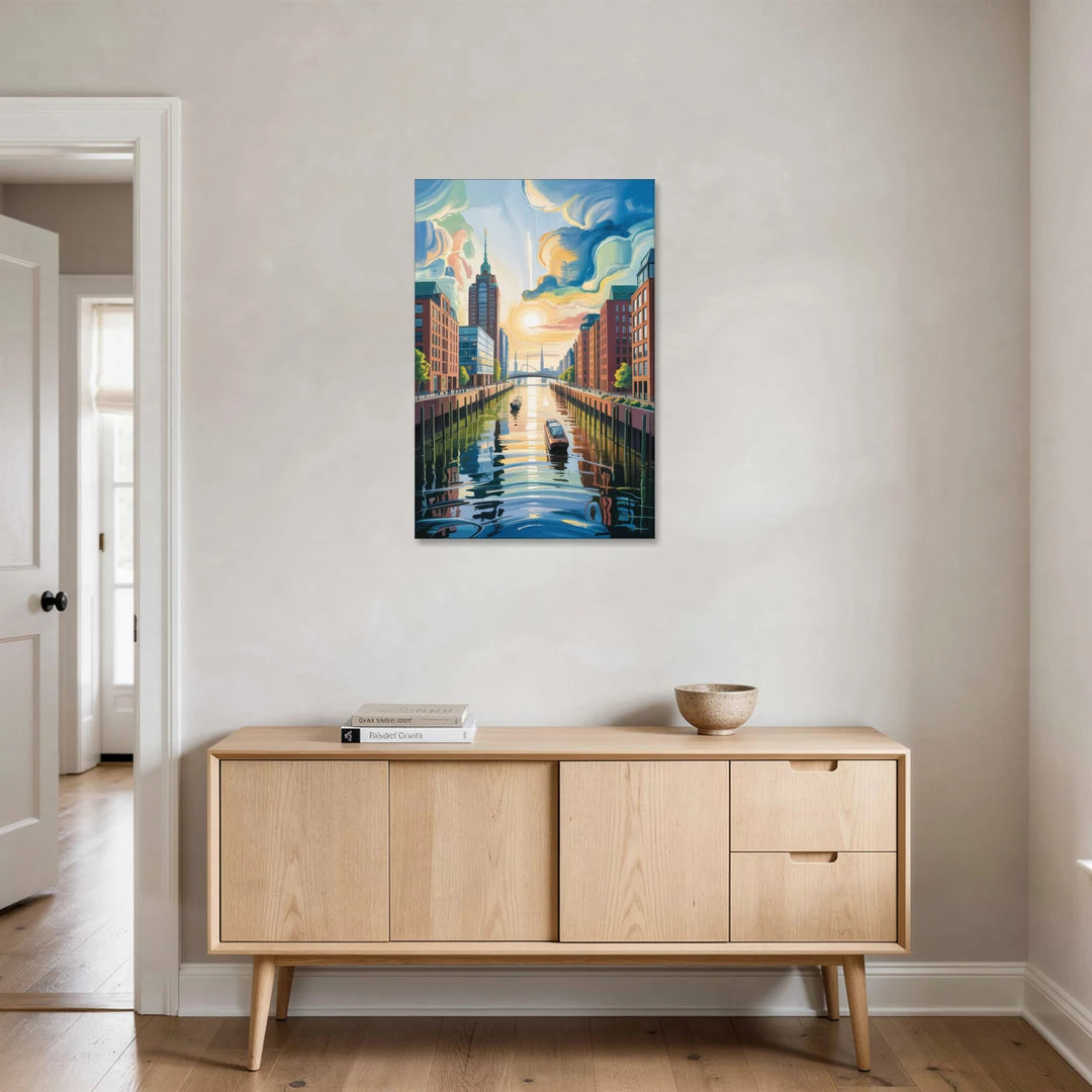 HafenCity Horizon - Canvas Wall Art - Coffee Table - 24x36