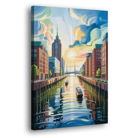 HafenCity Horizon - Canvas Wall Art - Side
