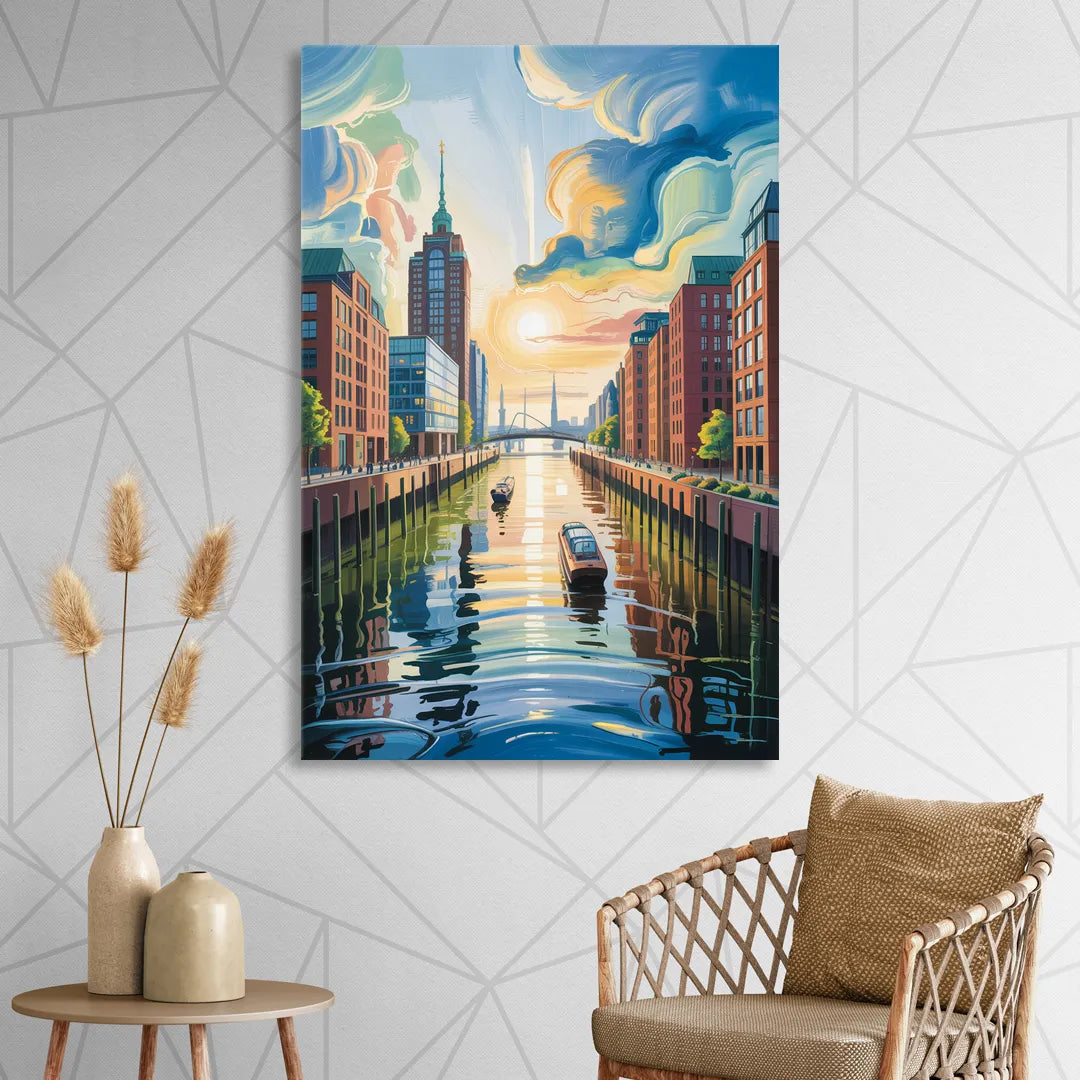 HafenCity Horizon Sitting Room - Canvas Wall Art