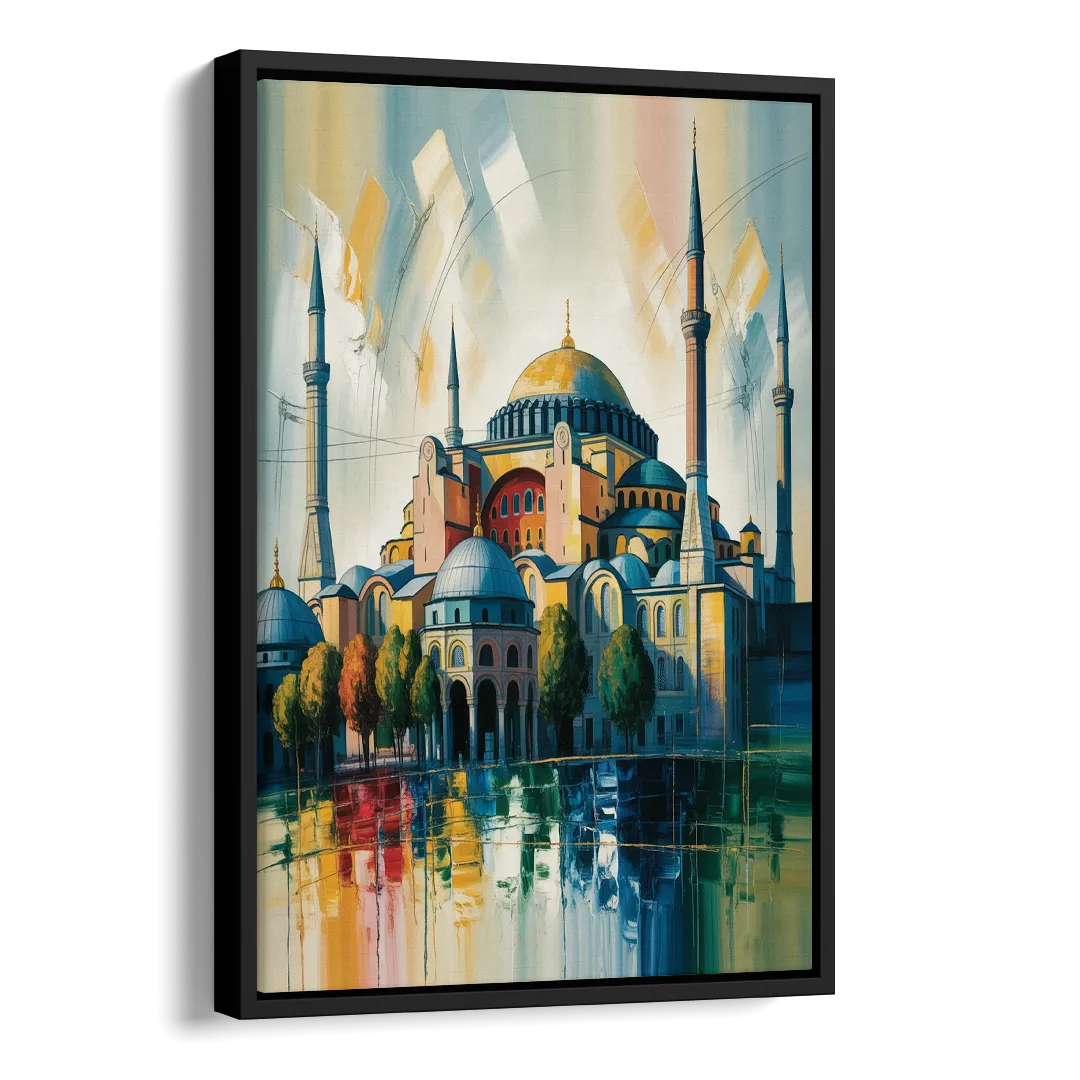 Hagia Sophia Splendor Side - Black Canvas Wall Art