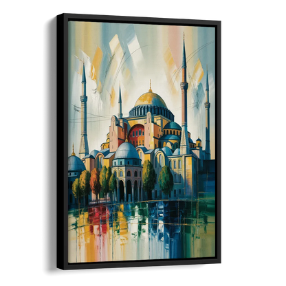Hagia Sophia Splendor Side - Black Canvas Wall Art