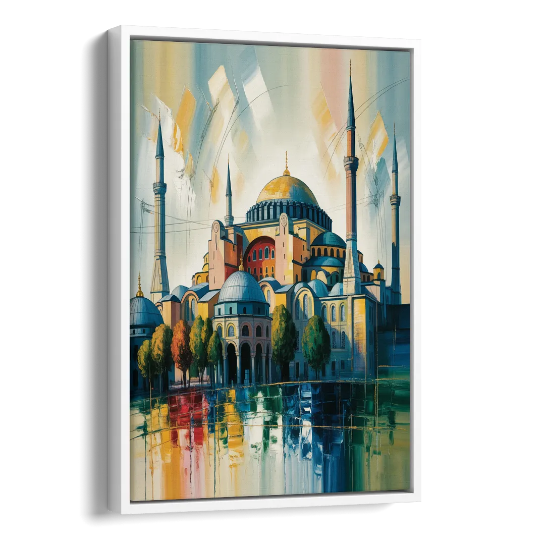 Hagia Sophia Splendor Side - White Canvas Wall Art