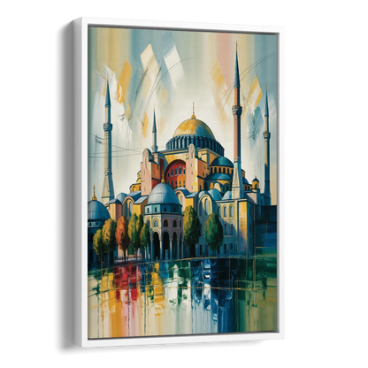 Hagia Sophia Splendor Side - White Canvas Wall Art