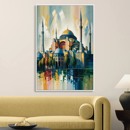 Hagia Sophia Splendor Sitting Room - White Canvas Wall Art