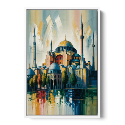 Hagia Sophia Splendor Front - White Canvas Wall Art