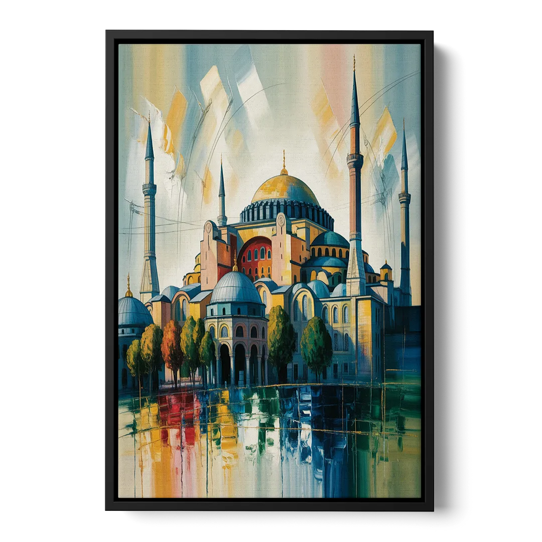 Hagia Sophia Splendor Front - Black Canvas Wall Art