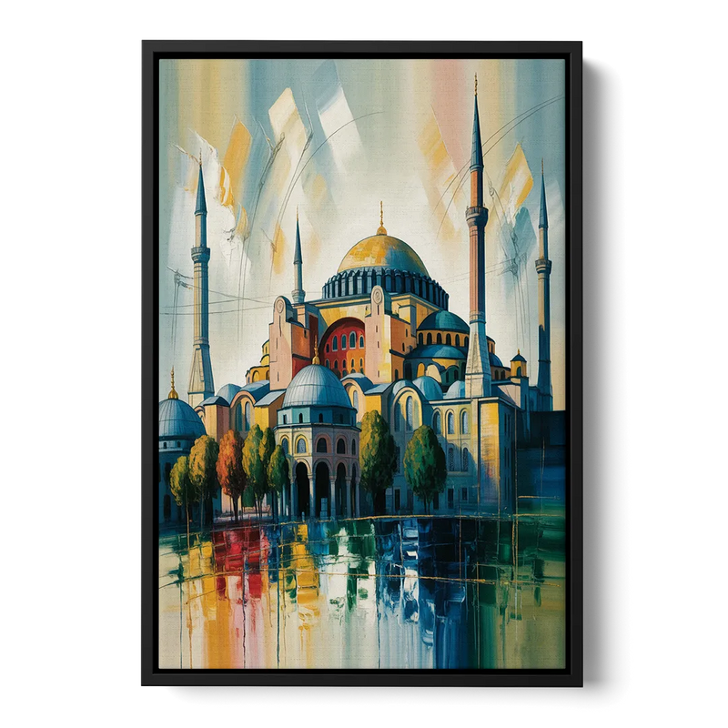 Hagia Sophia Splendor Front - Black Canvas Wall Art