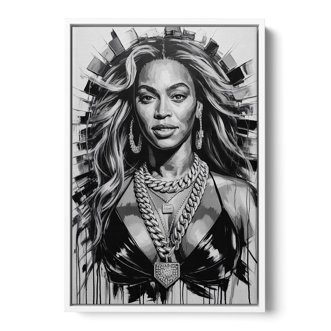 Halo Front - White Canvas Wall Art