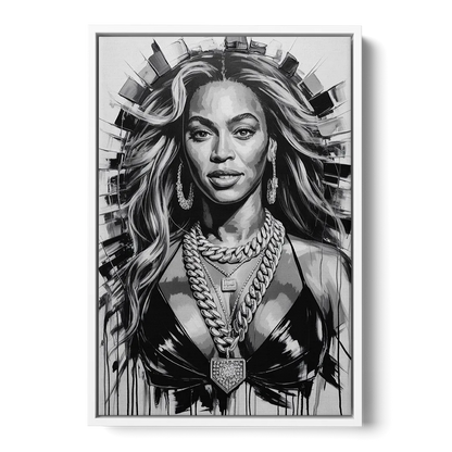 Halo Front - White Canvas Wall Art