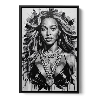 Halo Front - Black Canvas Wall Art