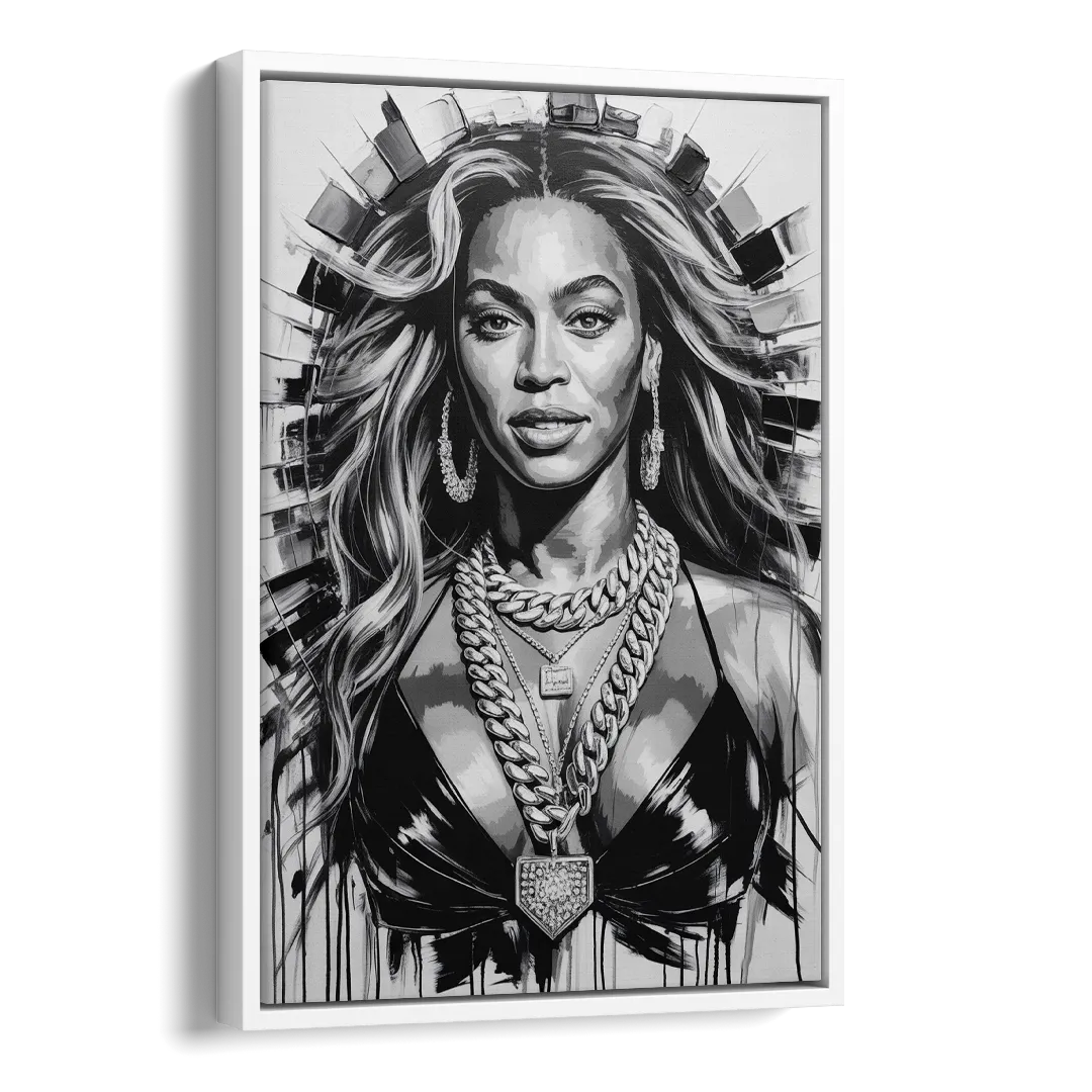 Halo Side - White Canvas Wall Art