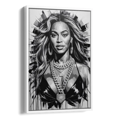 Halo Side - White Canvas Wall Art