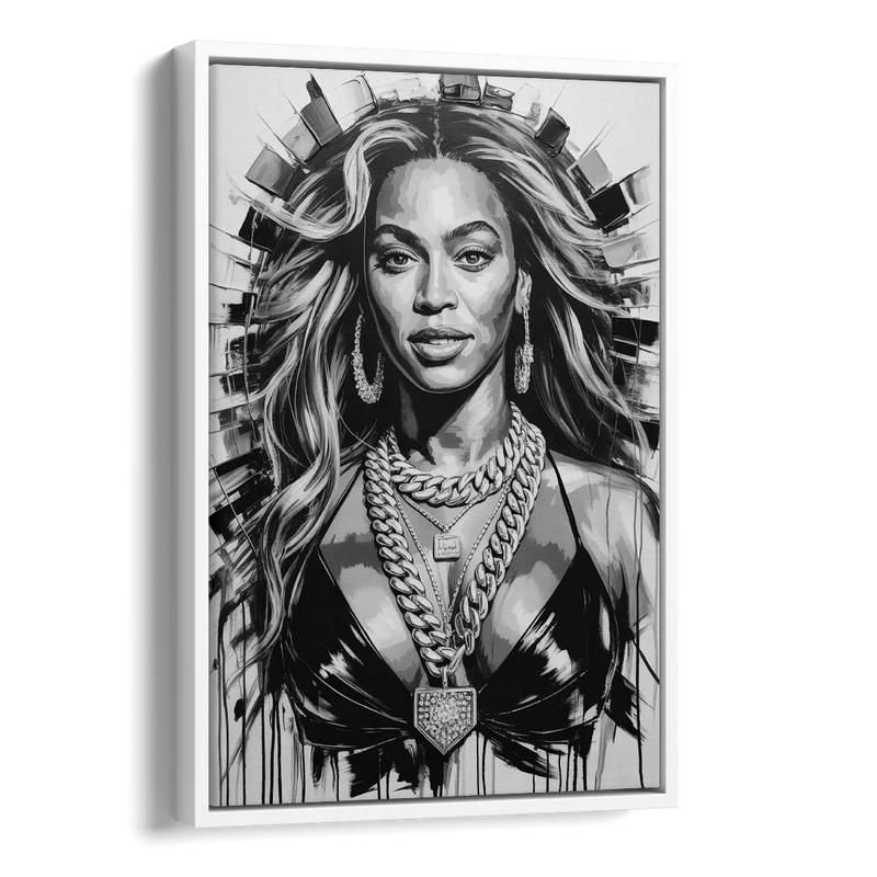 Halo Side - White Canvas Wall Art