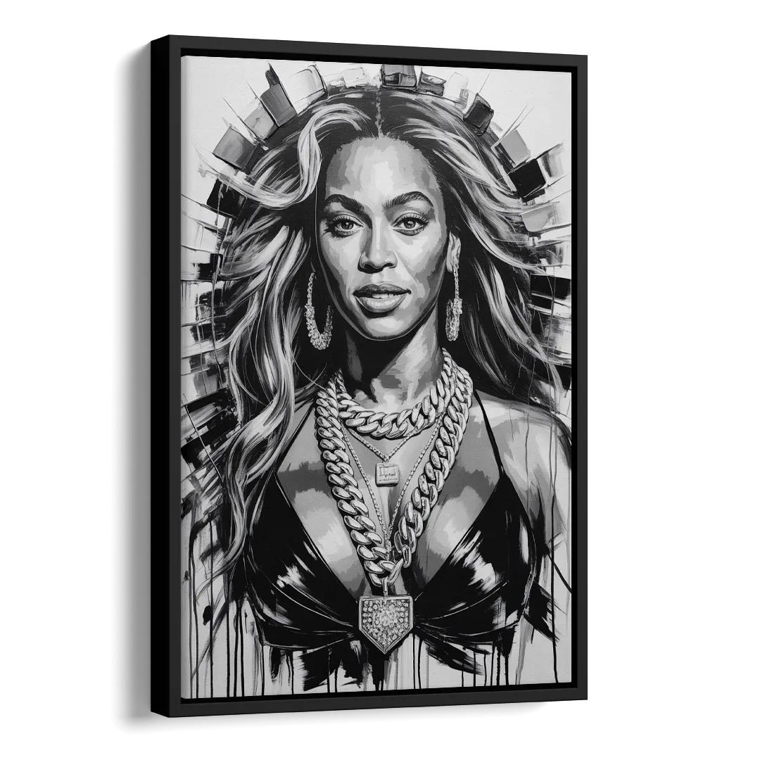 Halo Side - Black Canvas Wall Art