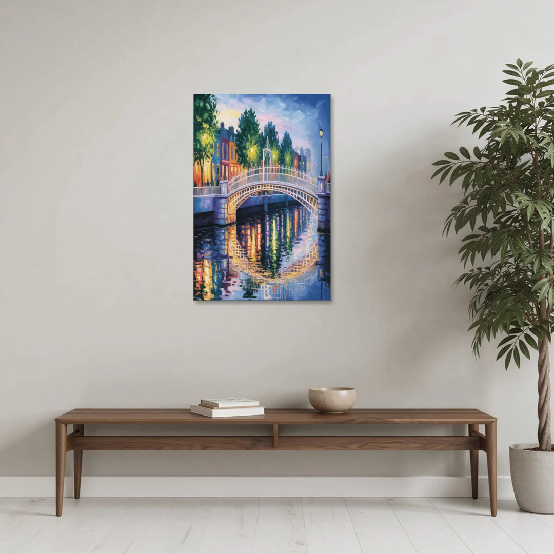 Ha'penny Bridge Views - Canvas Wall Art - Coffee Table - 24x36