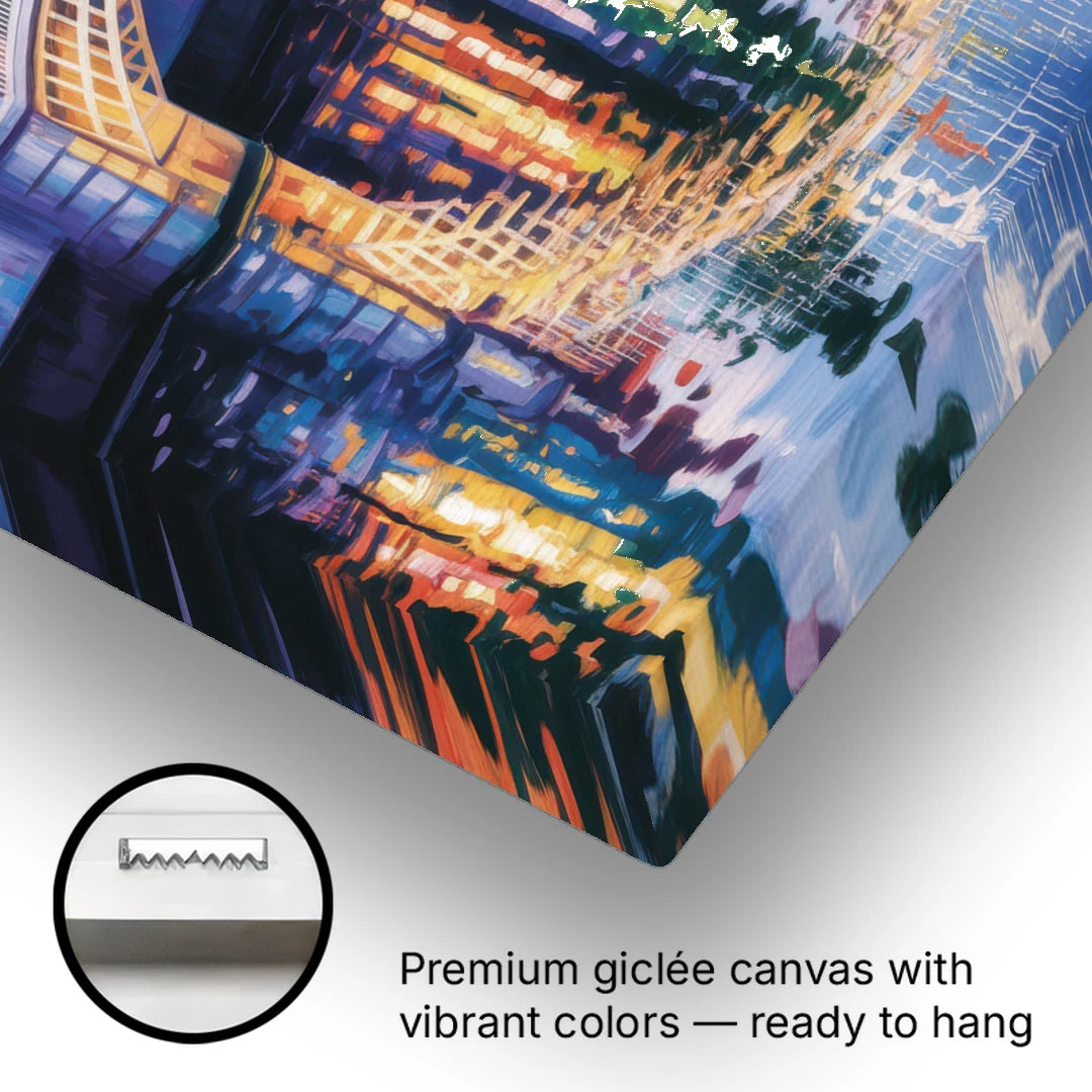 Ha'penny Bridge Views - Canvas Wall Art - Gallery Wrap Corner