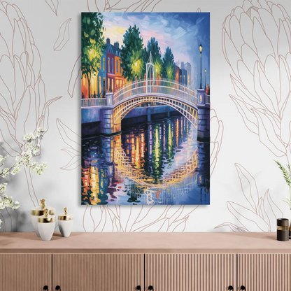 Ha'penny Bridge Views Sitting Room - Canvas Wall Art