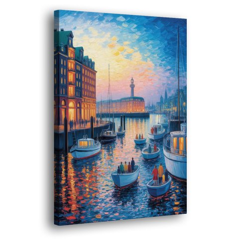 Harbor Lights - Canvas Wall Art - Side