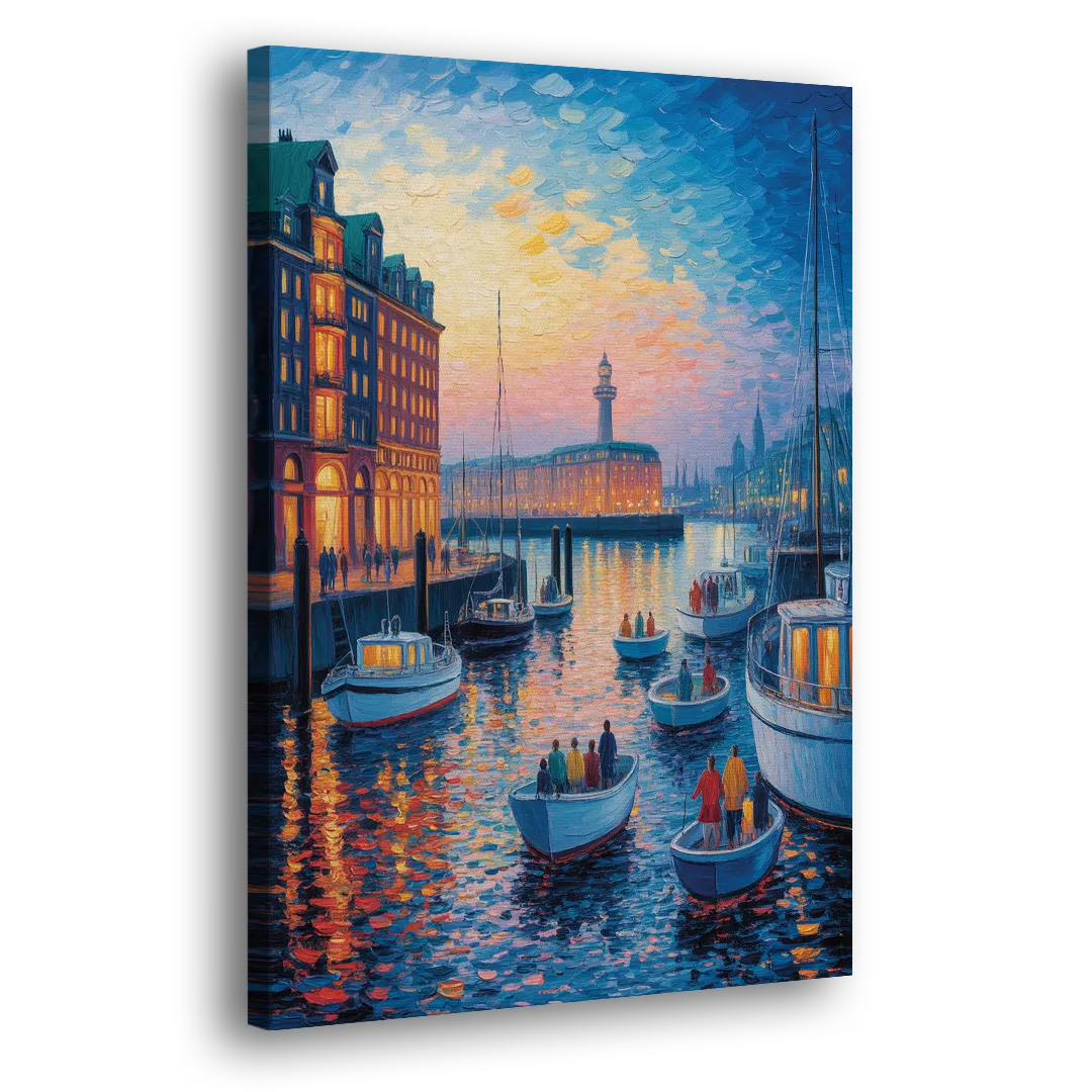 Harbor Lights Side - Canvas Wall Art