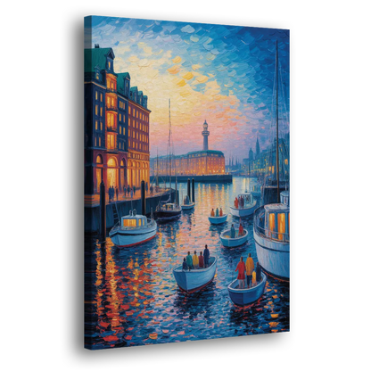 Harbor Lights Side - Canvas Wall Art