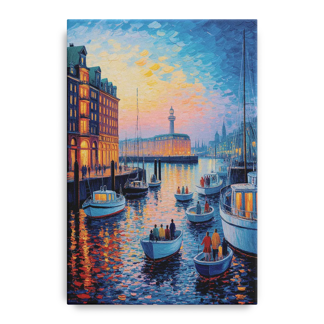 Harbor Lights Front - Canvas Wall Art