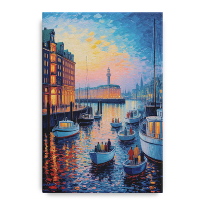 Harbor Lights Front - Canvas Wall Art