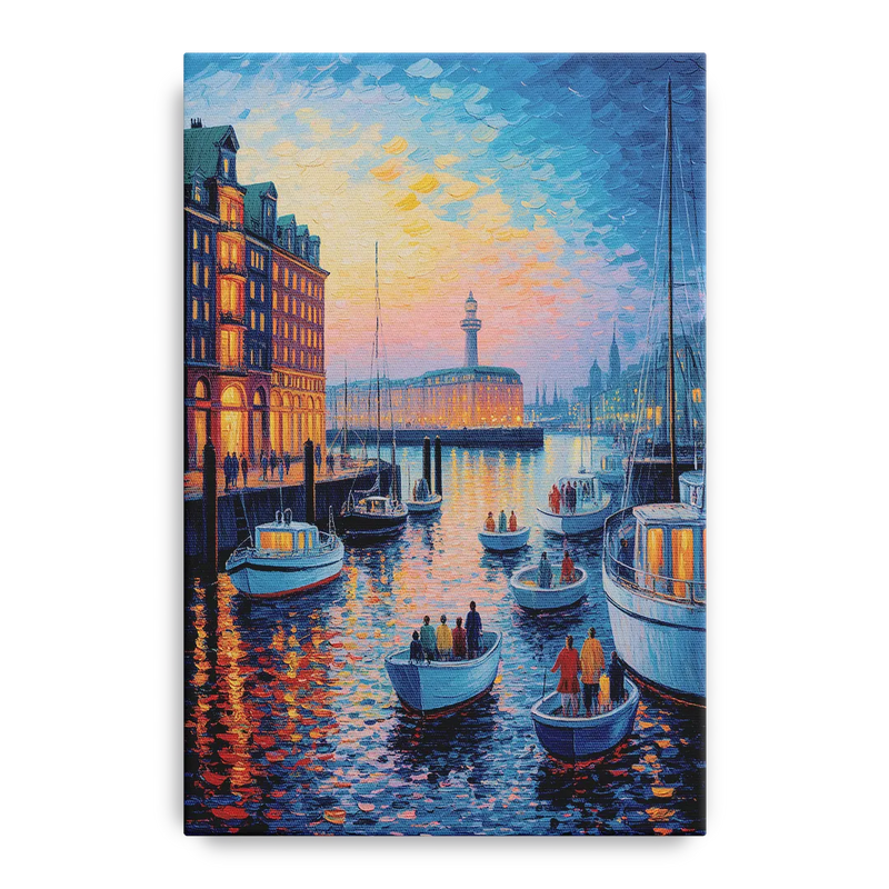 Harbor Lights Front - Canvas Wall Art