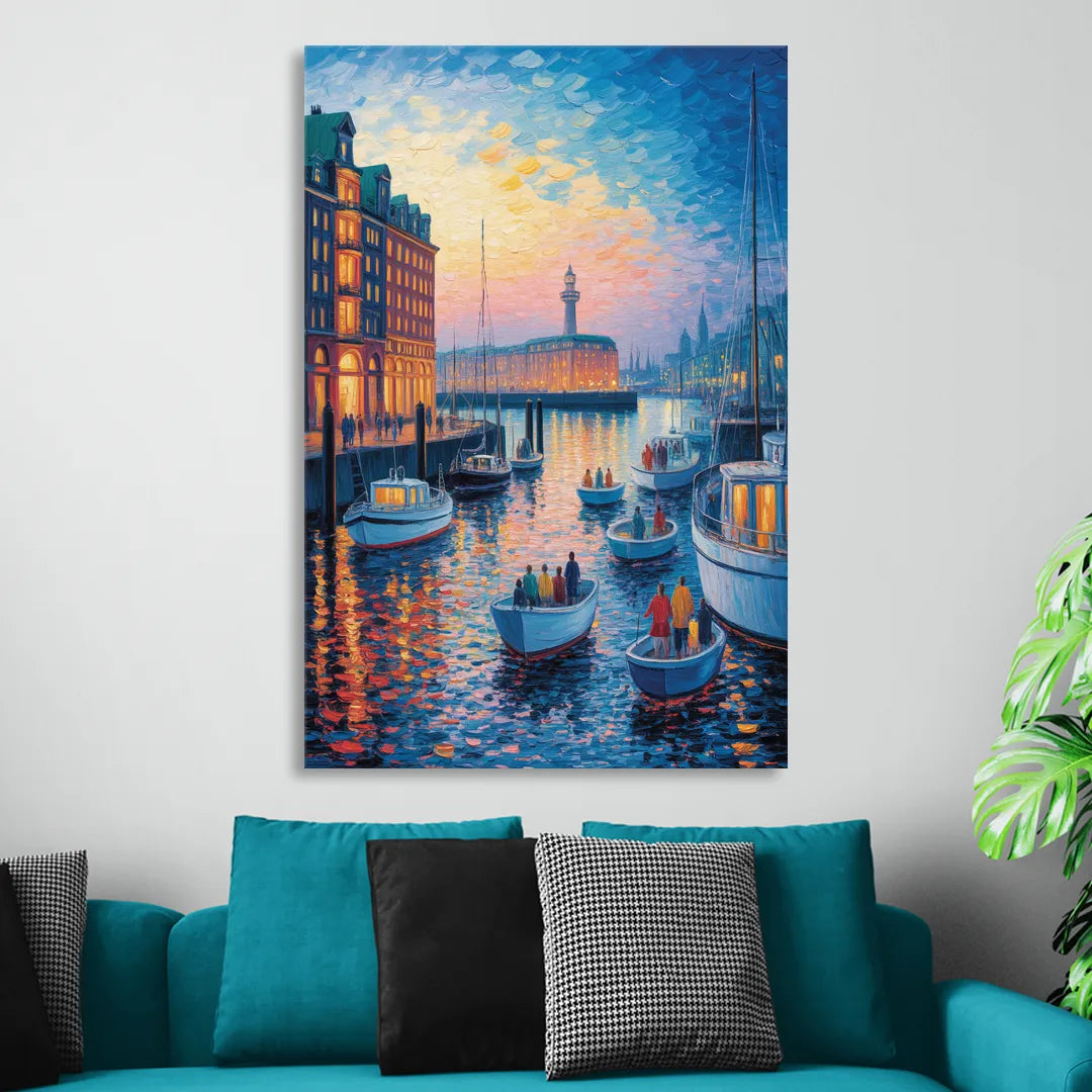 Harbor Lights Sitting Room - Canvas Wall Art