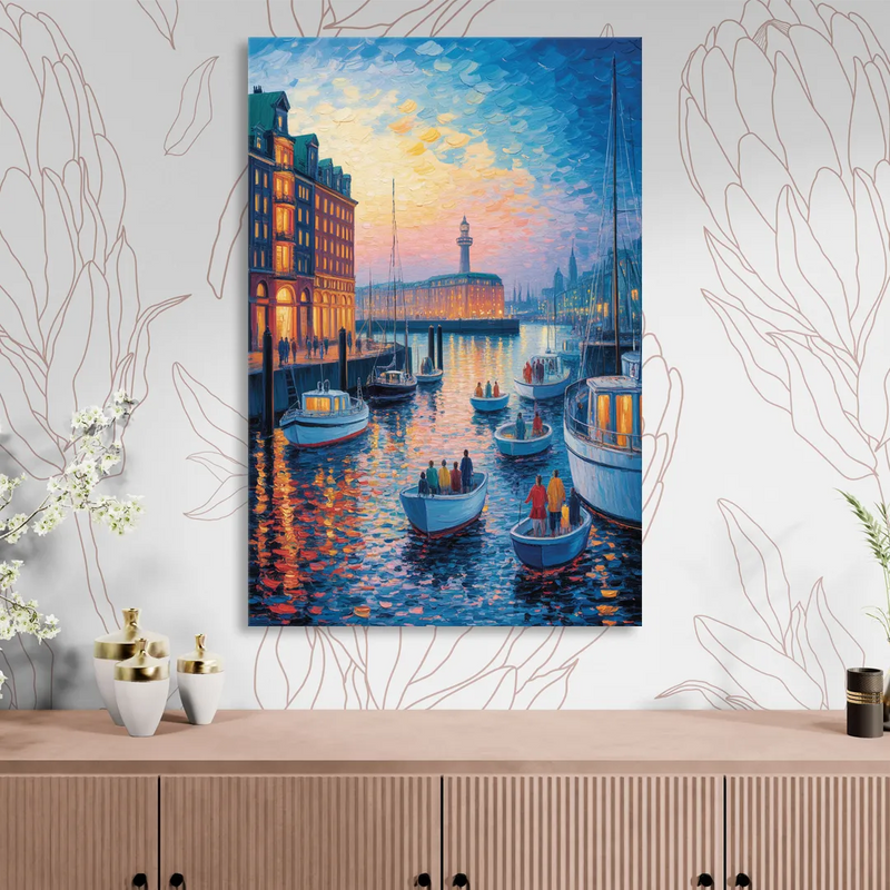 Harbor Lights Living Room - Canvas Wall Art