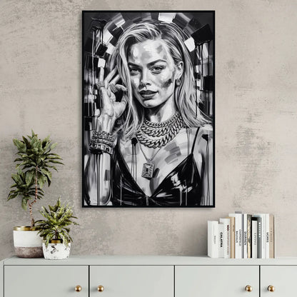 Harlequin Muse 2.0 Sitting Room - Black Canvas Wall Art
