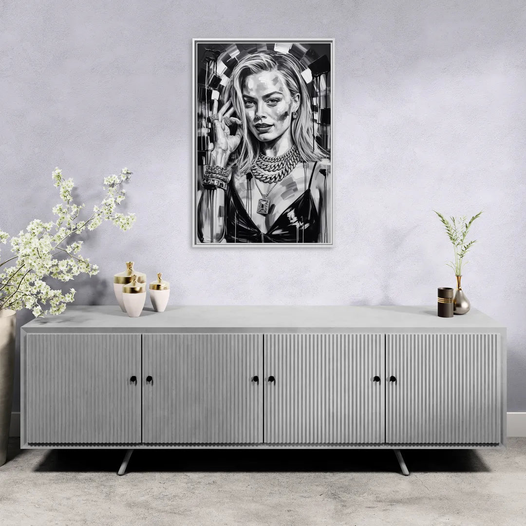 Harlequin Muse 2.0 - Living Room White Frame Canvas
